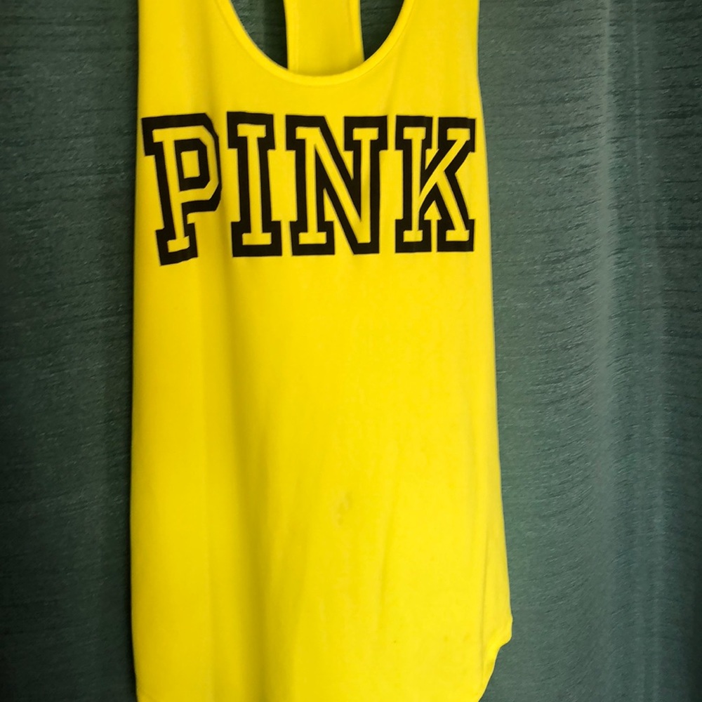 Neon green pink Victoria secret tank